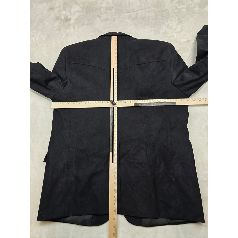 Circle S Western Faux Suede Blazer Mens 48R Black‎ Sport Coat Jacket Dallas